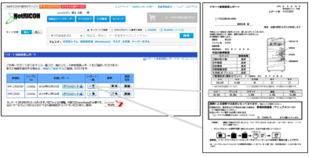 リモート診断結果レポートサービス